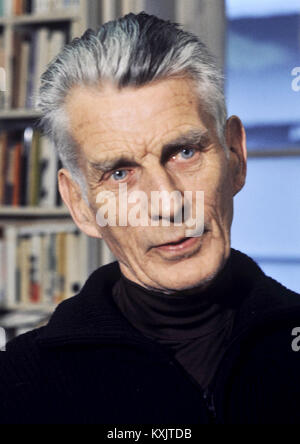 Samuel Beckett Samuel Barclay Beckett, romanziere irlandese, poeta e commediografo Foto Stock