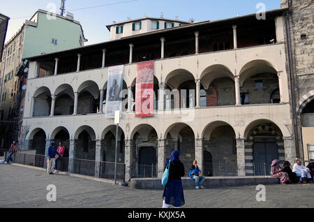 La Commenda di San Giovanni d' Pré, a Genova, un complesso di edifici in stile romanico tra cui due chiese sovrapposte, un ospedale e un convento, Foto Stock