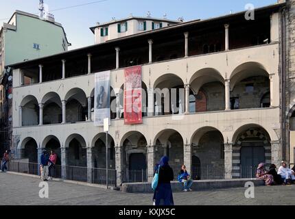 La Commenda di San Giovanni d' Pré, a Genova, un complesso di edifici in stile romanico tra cui due chiese sovrapposte, un ospedale e un convento, Foto Stock