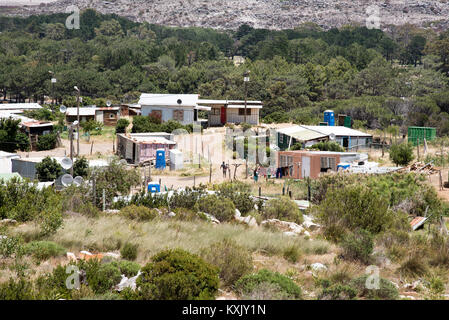 Teeberg, Table Mountain National Park, Sud Africa. 2017. Squatter camp nel Parco Nazionale di Table Mountain e Cape del Sud. Insediamento informale. Foto Stock