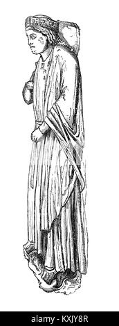 L'effigie del re Richard I (1157 - 1199) noto anche come Richard Coeur de Lion o di Riccardo Cuor di Leone, in Fontevraud Abbey, Anjou, Francia. Egli era il Re di Inghilterra dal 6 luglio 1189 fino alla sua morte avvenuta il 25 marzo 1199 dopo essere stato girato con una balestra da Bertrand de Gourdon, chi ha detto Richard aveva ucciso suo padre e due fratelli e che egli aveva girato Richard nella vendetta. Foto Stock