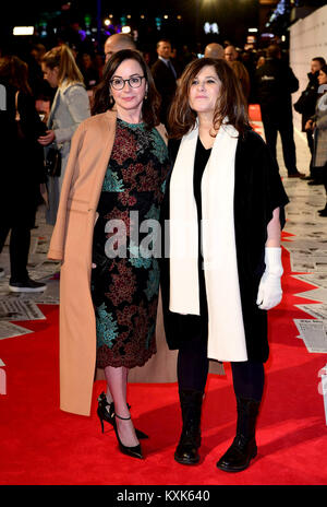 Kristie Macosko Krieger (sinistra) e Amy Pascal frequentando il Post Premiere europeo a l'Odeon Leicester Square, Londra. Foto Stock