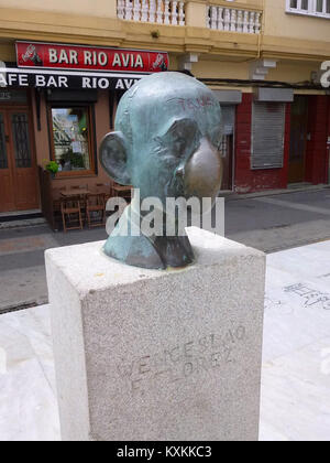 A Coruña - Praza do umorismo, Wenceslao Fernández Flórez Foto Stock