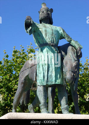 Baiona - Monumento a Alfonso IX de León 2 Foto Stock