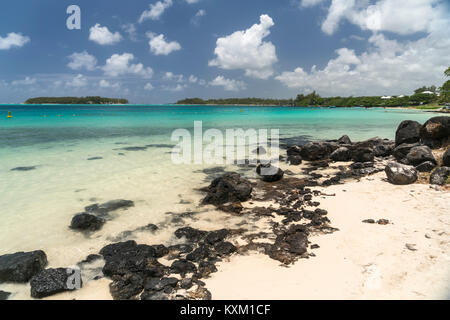 Strand der Blue Bay bei Mahebourg, Grand Port, Mauritius, Afrika, | Blue Bay spiaggia nei pressi di Mahebourg, Grand Port, Mauritius, Africa Foto Stock