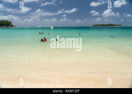 Strand der Blue Bay bei Mahebourg, Grand Port, Mauritius, Afrika, | Blue Bay spiaggia nei pressi di Mahebourg, Grand Port, Mauritius, Africa Foto Stock