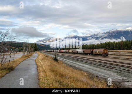 Una delle molte fermate in via treno in tutto il Canada Foto Stock