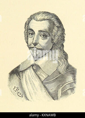 Questa incisione del 1895 di Georges Bonnefoy ritrae Pierre de Bérulle, un cardinale francese e fondatore dell'Oratorio francese. L'illustrazione fa parte del lavoro di Bonnefoy sull'amministrazione civile nella provincia dell'Alvernia, evidenziando le figure religiose e amministrative dell'epoca. Foto Stock