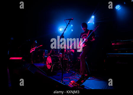 Cambridge, Regno Unito. Decimo gen, 2018. PAWS eseguire live al Cambridge Junction sostenendo i presepi. Credito: Richard Etteridge/Alamy Live News Foto Stock