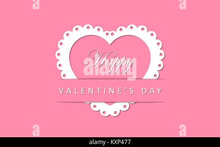 Il giorno di San Valentino biglietto di auguri. Banner Web. Illustrazione Vettoriale. Illustrazione Vettoriale