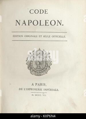 Code Napoléon Foto Stock