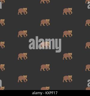 Seamless pattern con l'orso bruno pattern illustrazione vettoriale Illustrazione Vettoriale