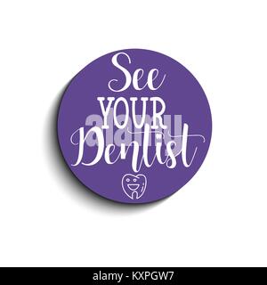 Vedere il vostro dentista. Vettore disegnati a mano illustrazione . Illustrazione Vettoriale