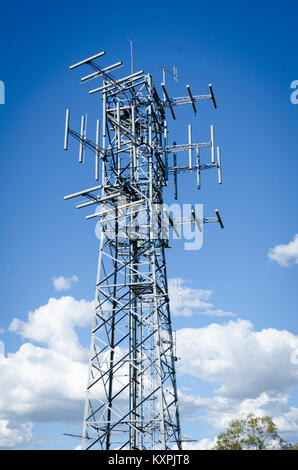 Trasmissione cellulare tower, Cooma Aeroporto, Nuovo Galles del Sud, Australia Foto Stock
