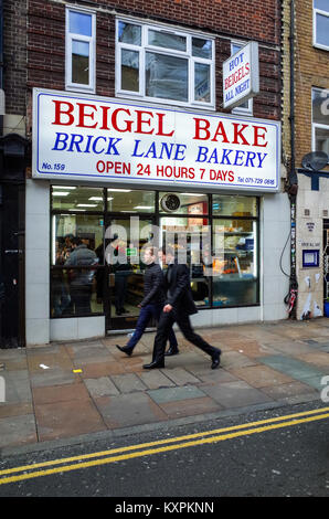 Beigel Bake - 24 ore o beigel bagel shop on Brick Lane nell'East End di Londra Foto Stock