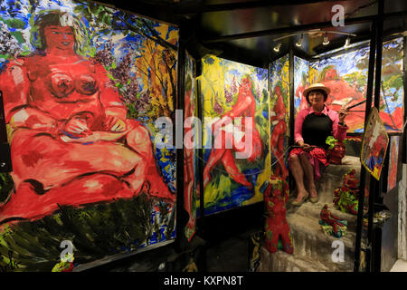 Francia, Aube (10), Champagne, Côte des Bar, Essoyes, Anne de Champagne dans son Palais des Hommages (menzione obligatoire) // Francia Aube, Champagne Foto Stock