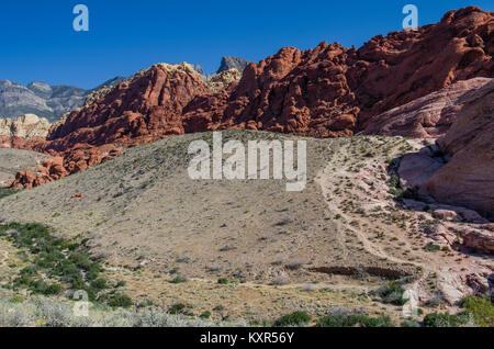 Vista delle rocce rosse nella Red Rock Canyon National Conservation Area. Las Vegas, Nevada Foto Stock