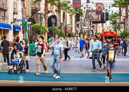 SINGAPORE - Ottobre 17, 2014: Universal Studios di Singapore è un parco a tema situato all'interno di Resorts World Sentosa sull'Isola di Sentosa, Singapore. Foto Stock