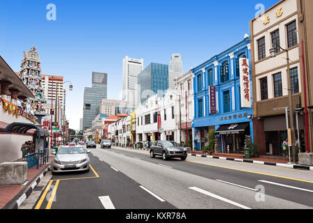 SINGAPORE - Ottobre 16, 2014: Singapore Chinatown è un quartiere etnico con distintamente cinese elementi culturali e un concentrato di ethni Foto Stock