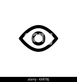 Icona occhio per semplice piatto stile design dell'interfaccia utente. Illustrazione Vettoriale