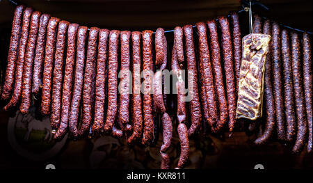 Salsicce affumicate Foto Stock
