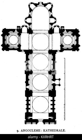 Cathédrale Saint-Pierre d'Angoulême plan 01 Foto Stock