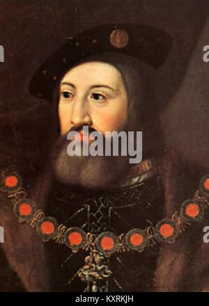 Un ritratto di Charles Brandon, i duca di Suffolk, un nobile inglese e stretto confidente di re Enrico VIII, noto per la sua influenza politica e il matrimonio con Maria Tudor. Foto Stock