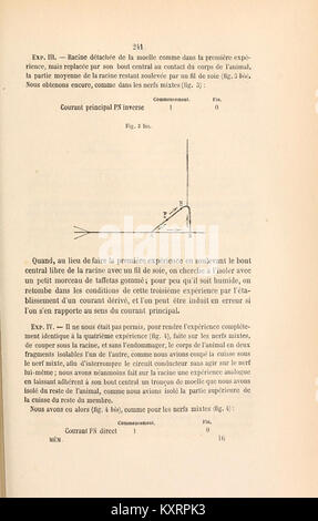 Una pagina della pubblicazione "Comptes rendus des séances de la Société de Biologie et de ses filiales", che documenta i risultati scientifici e le discussioni presentate dai membri della società di Biologia in Francia. Foto Stock