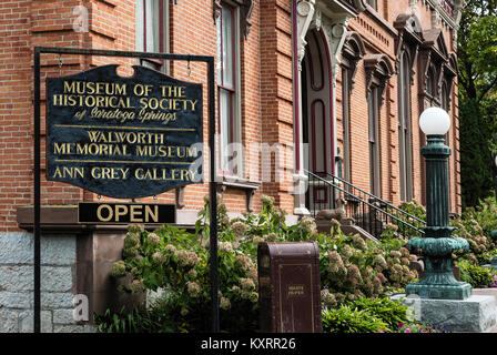 Walworth Memorial Museum, Saratoga Springs, New York, Stati Uniti d'America. Foto Stock