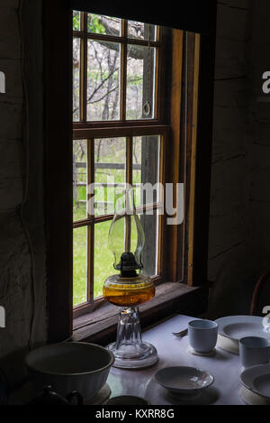 Interno cabina Maltase, Theodore Roosevelt NP, Nord Dakota, USA, da Bruce Montagne/Dembinsky Foto Assoc Foto Stock