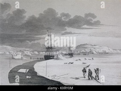 Il taglio in inverno isola, ottobre 1821 Foto Stock