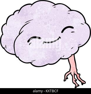 Cartoon felice cervello Illustrazione Vettoriale