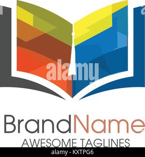 Illustrazione semplice e moderna libro colorato vettore Illustrazione Vettoriale