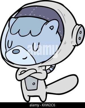 Cartoon cat astronauta animali Illustrazione Vettoriale