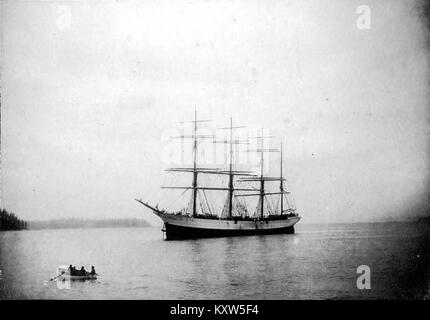 Quattro-masted ship PETER IREDALE all'ancoraggio, Washington, ca 1900 (HESTER 634) Foto Stock