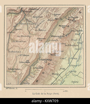 Francia & colonie-1894-Le Crêt de la Neige (Jura) Foto Stock