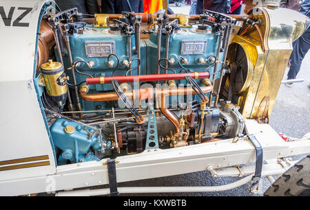 1909 Benz 200HP 'Blitzen Benz' GRRC LXXV Assemblea dei soci, Goodwood, West Sussex Foto Stock