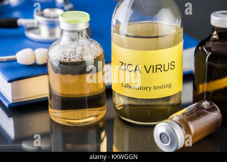 Test per la ricerca di Zika prova concettuale di immagine Foto Stock
