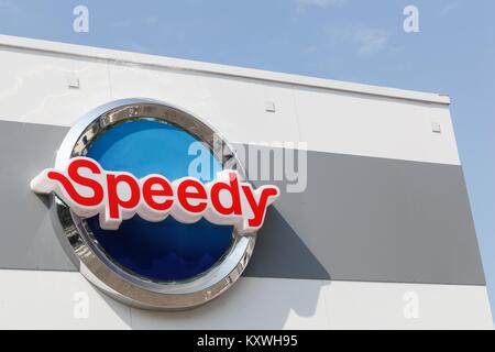 Grenoble, Francia - 24 Giugno 2017: Speedy logo su una parete. Speedy è una vettura francese la manutenzione e la riparazione della società Foto Stock