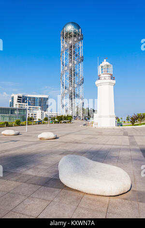 BATUMI, Georgia - 21 settembre 2015: alfabetico e torre faro a Batumi, Georgia. Foto Stock