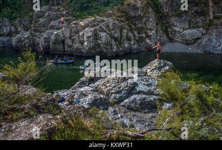 Pelorus Bridge, Posizione filmato di The Hobbit, Nuova Zelanda Foto Stock