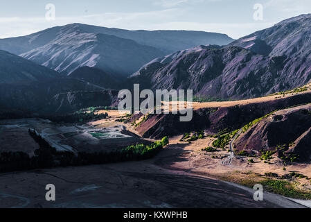 Paesaggio in Kawarau River Valley, Otago, Nuova Zelanda Foto Stock