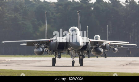 F-15E Strike Eagle, RAF Lakenheath Foto Stock