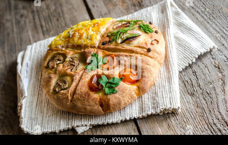 Four-Section Focaccia e ciabatta Foto Stock