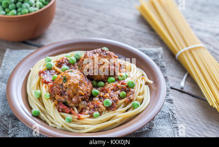 La Turchia le polpette di carne con pasta Foto Stock