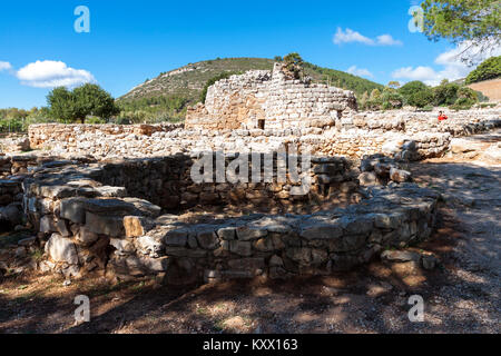 Le rovine di antiche civiltà Nuragico di Palmavera. Alghero, Sardegna. Italia Foto Stock