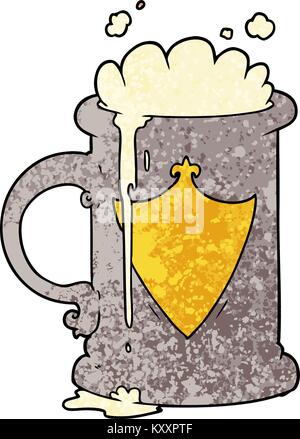 Cartoon Spumeggiante birra Illustrazione Vettoriale