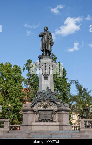 Adam Mickiewicz Monumento a Varsavia ha svelato nel 1898 Foto Stock