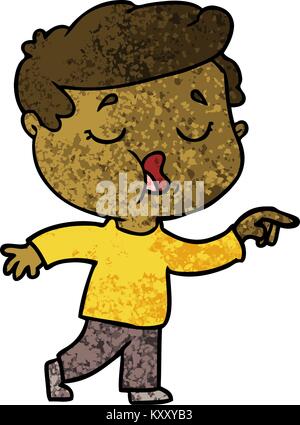 Cartoon uomo che parla Illustrazione Vettoriale