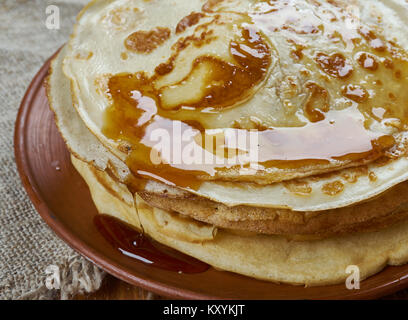 Ghrayaf - frittelle algerino, cucina del Maghreb. close up Foto Stock